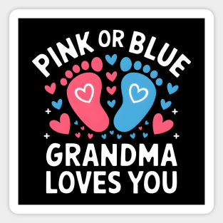 Pink or Blue Grandma Loves You Magnet